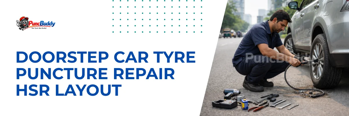 Car puncture repair in HSR Layout Bangalore - PuncBuddy technician